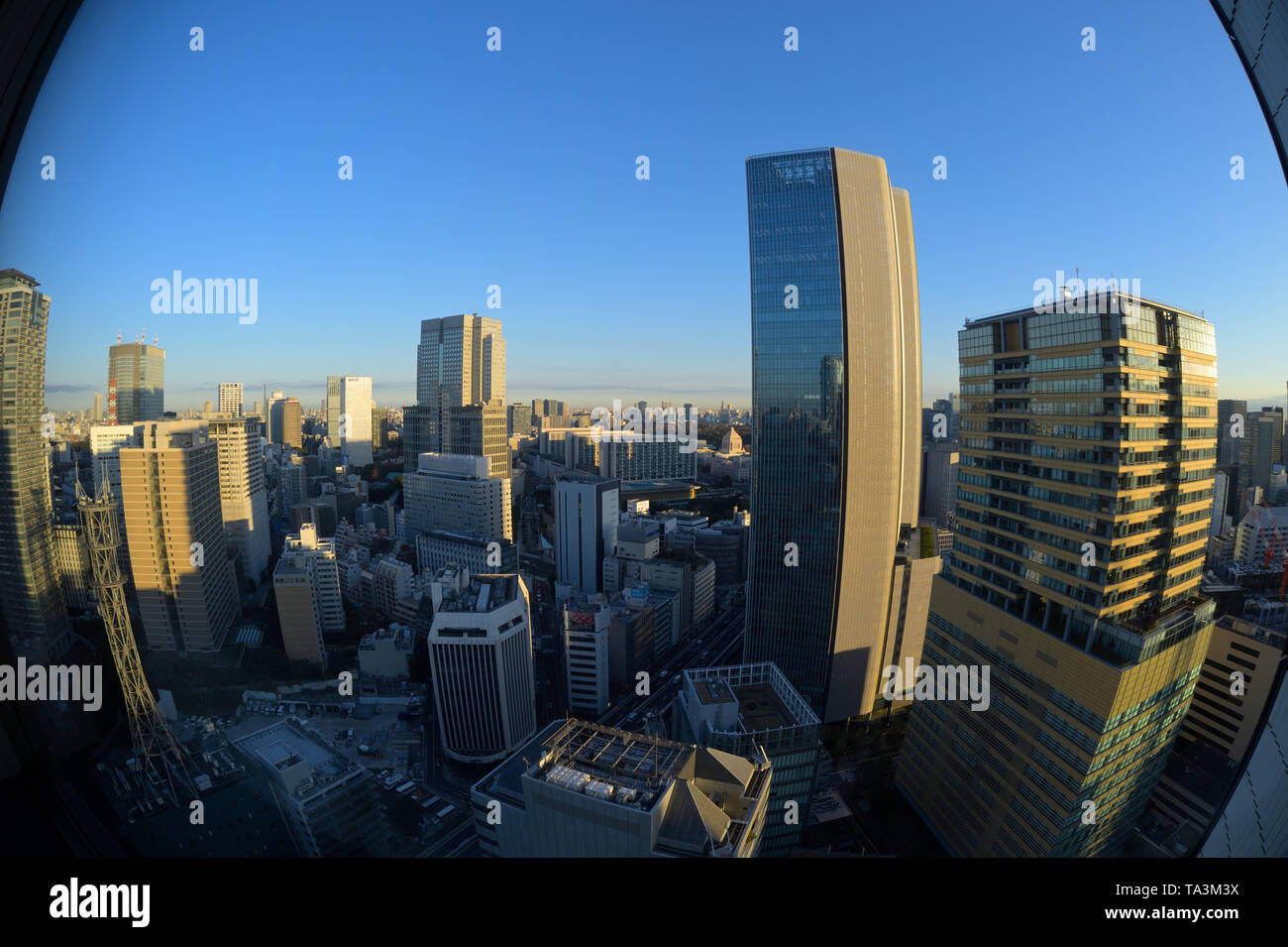 A clear winter day at Akasaka, Tokyo JP Stock Photo