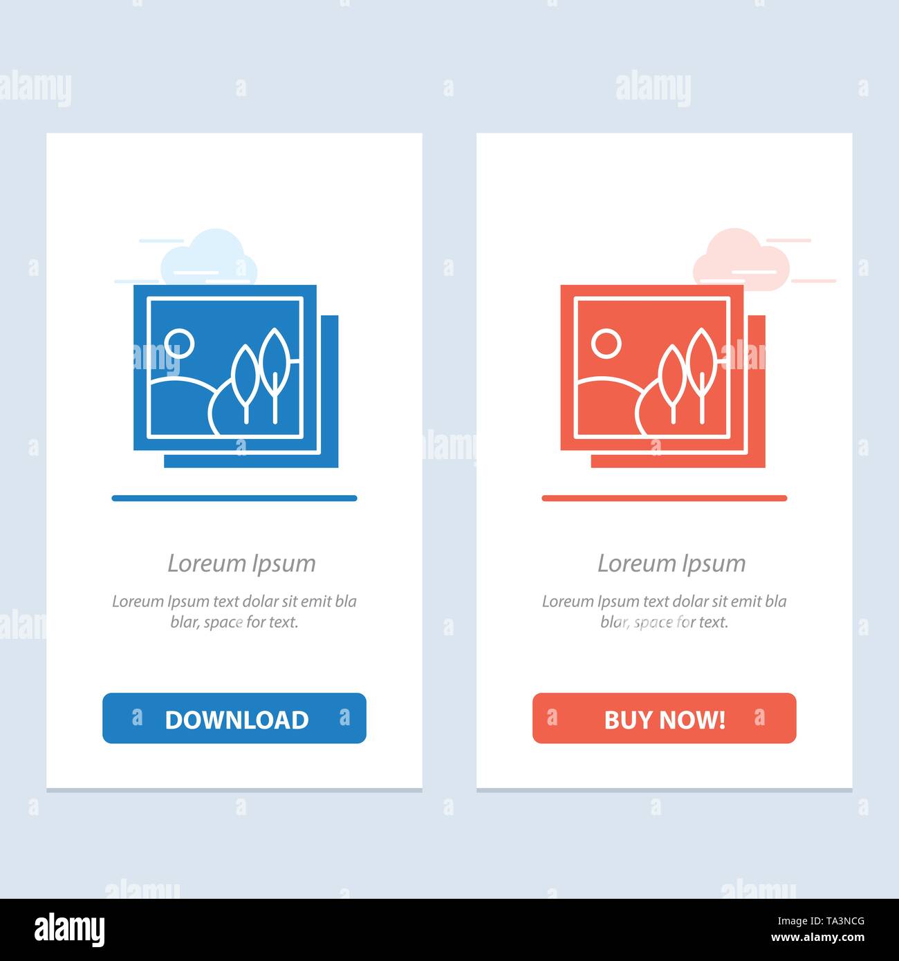 Frame Gallery Image Picture Blue And Red Download And Buy Now Web Widget Card Template Stock Vector Image Art Alamy