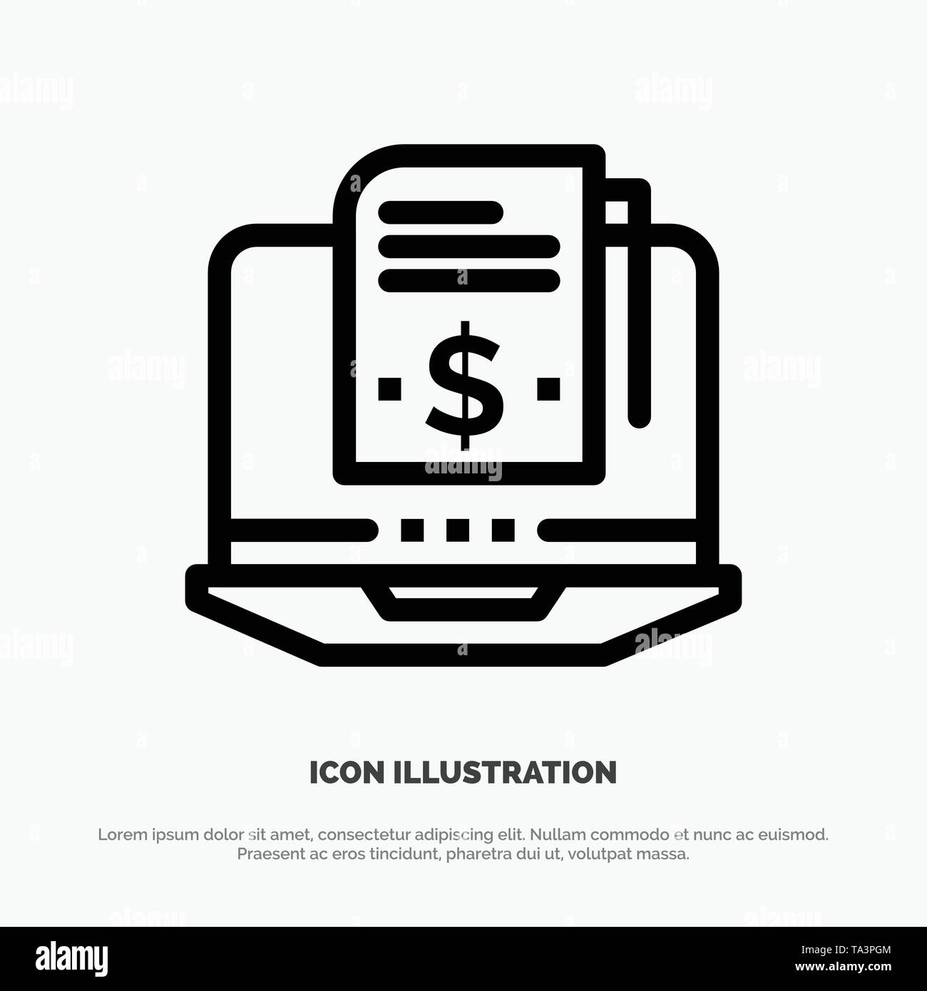 Subscription, Model, Subscription Model, Digital Line Icon Vector Stock