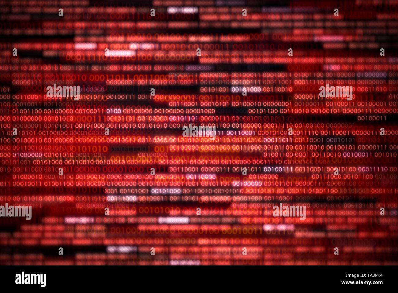 Corrupted Data Red Binary Code With Missing Pieces Computer Technology Problem Virus Error Darknet And Hacking Background Computer Language Data Tr Stock Photo Alamy
