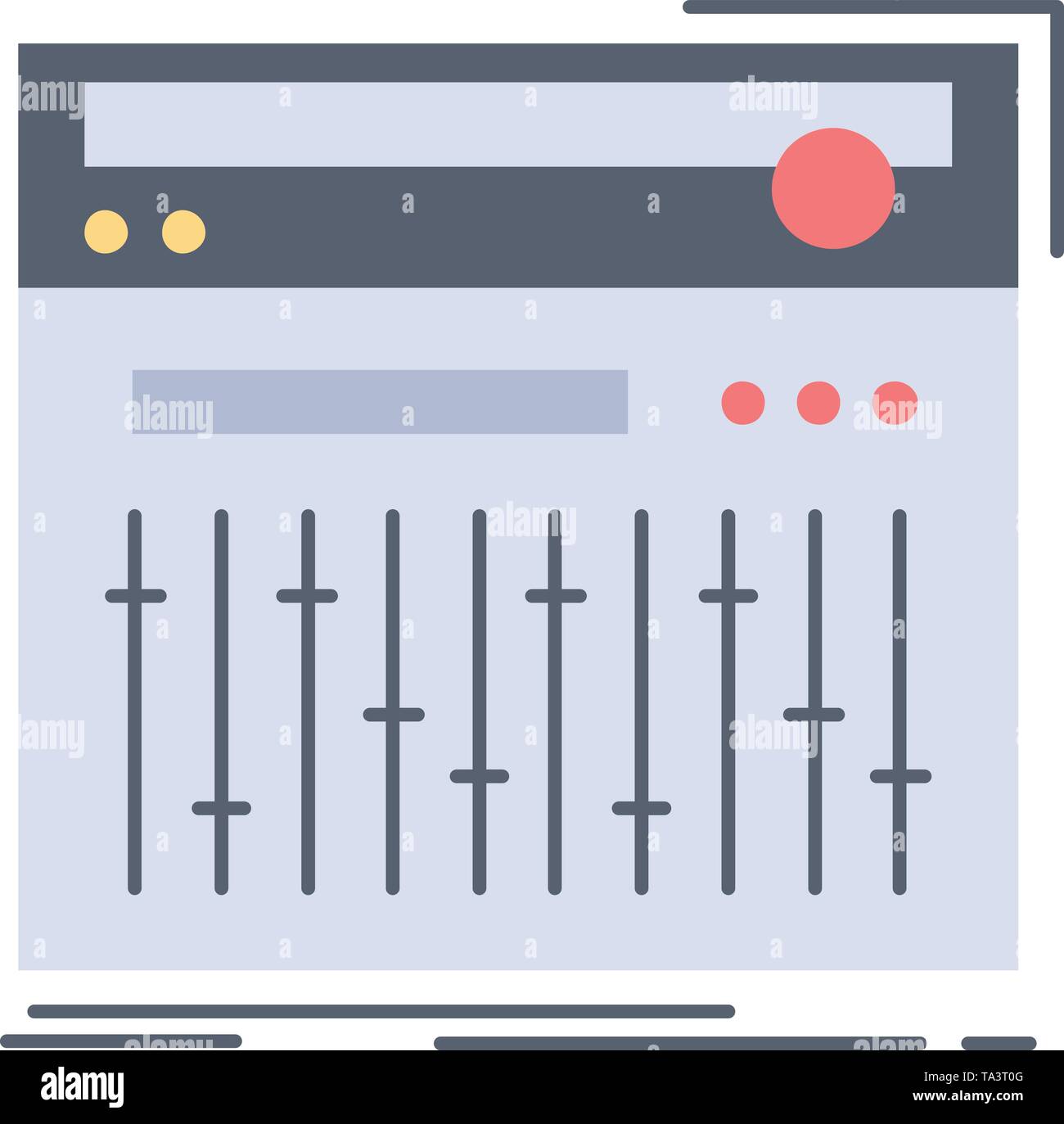 Control, controller, midi, studio, sound Flat Color Icon Vector Stock Vector Image & Art Alamy