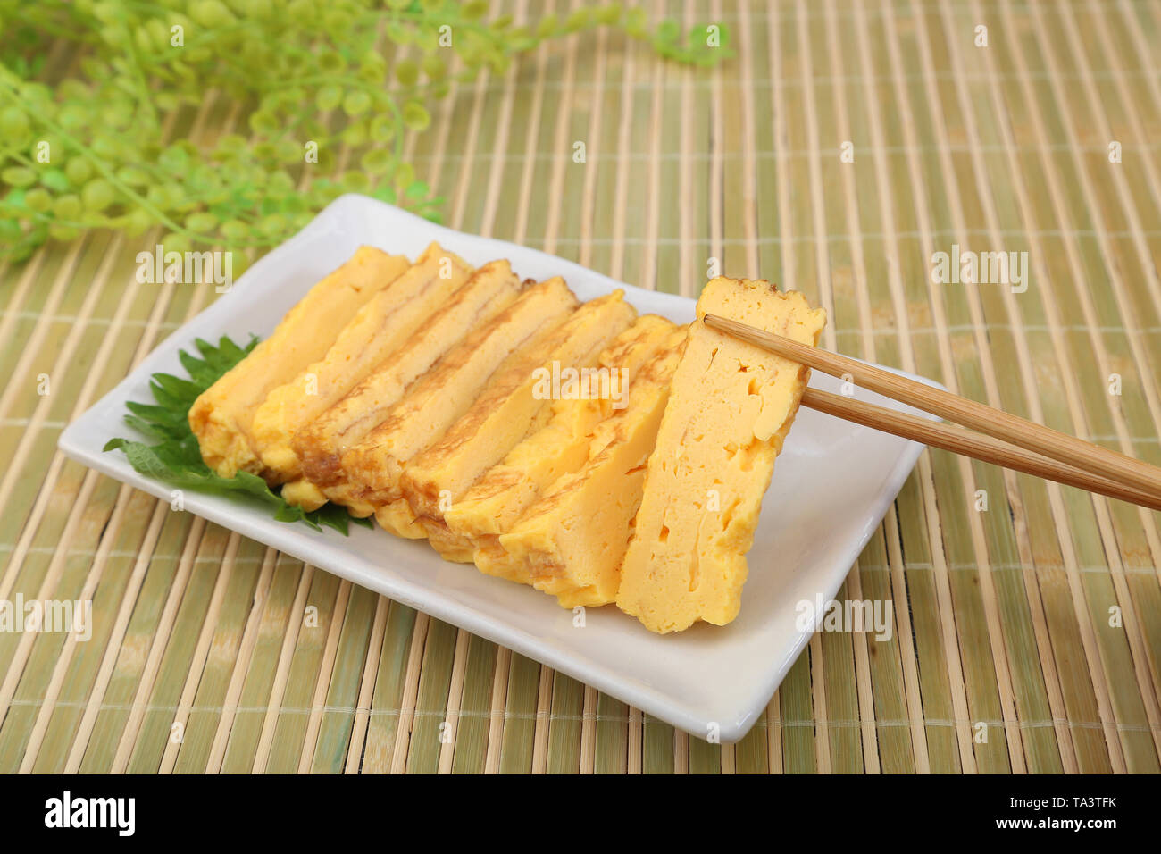 Dashimaki (Japanesestyle flavored rolled egg Stock Photo Alamy