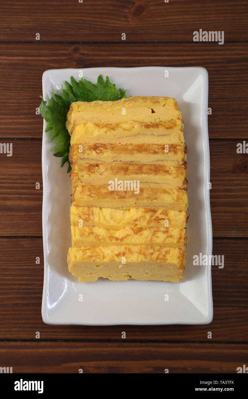 Dashimaki (Japanesestyle flavored rolled egg Stock Photo Alamy