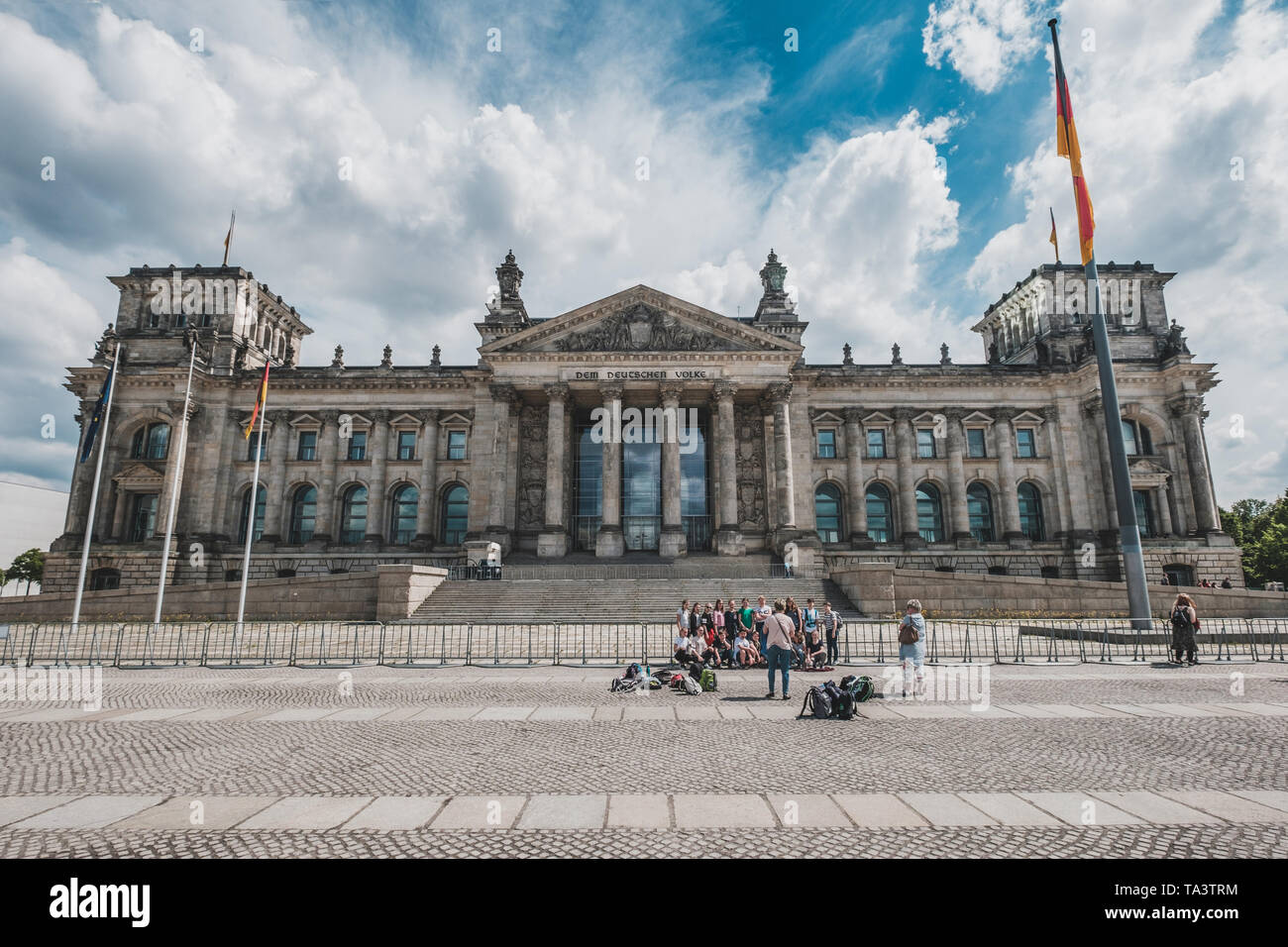 Berlin, Germany May, 2019 The Reichstag building, seat of the German Parliament (Deutscher
