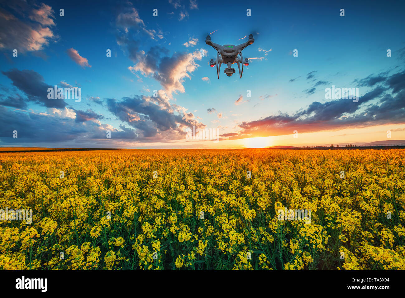 Sliven, Bulgaria - May 14,2019: Image of DJI Phantom 4 Pro Plus drone