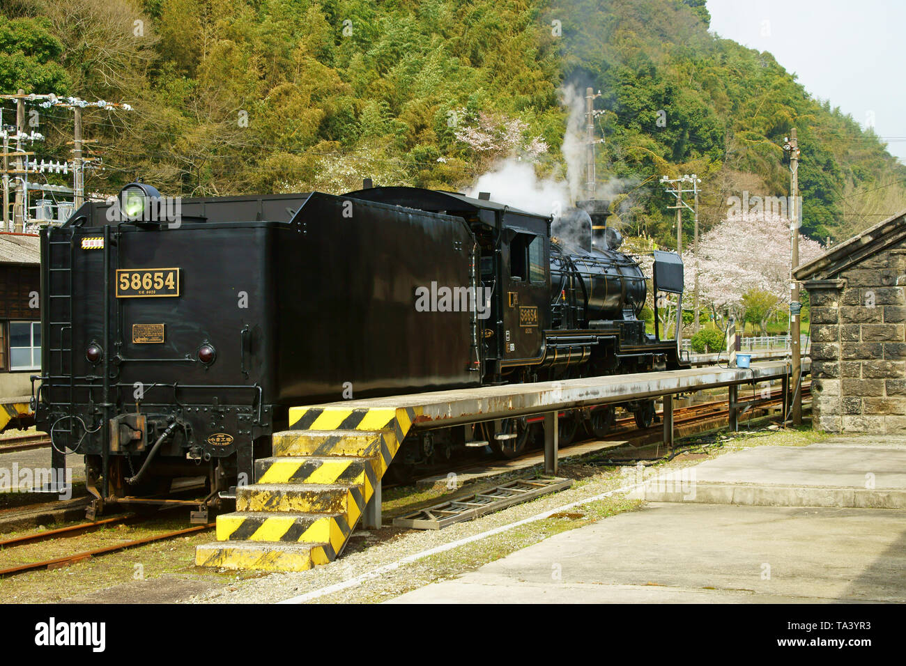 Steam Train Hitoyoshi Stock Photo