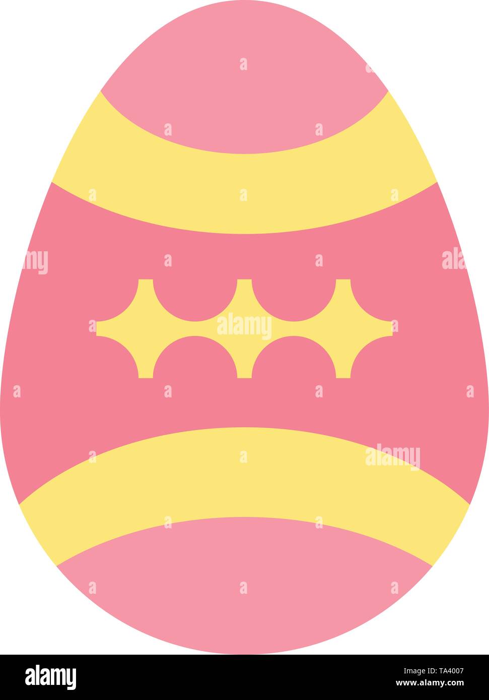 Bird Decoration Easter Egg Flat Color Icon Vector Icon Banner