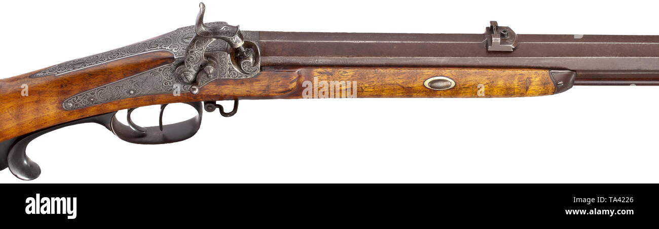 A Percussion Rifle Tanner Und Sohne Of Hanover Circa 1860