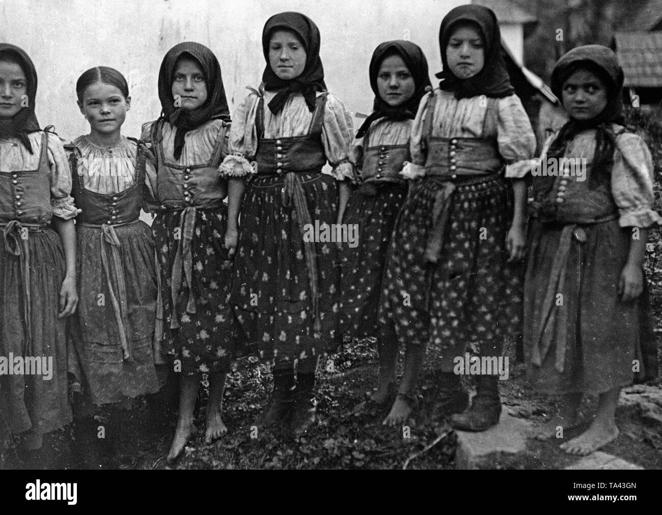 German girl with costume from the Spis (Zips Stock Photo - Alamy