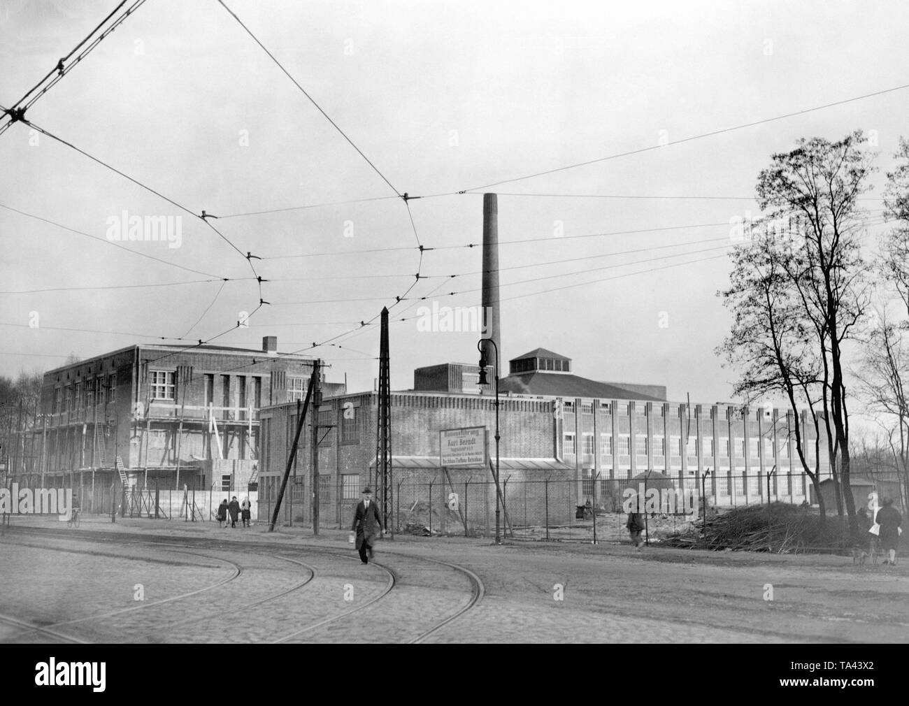 The incandescent light bulb factory of Osramwerke between Siemensstadt and Spandau in Berlin. Stock Photo