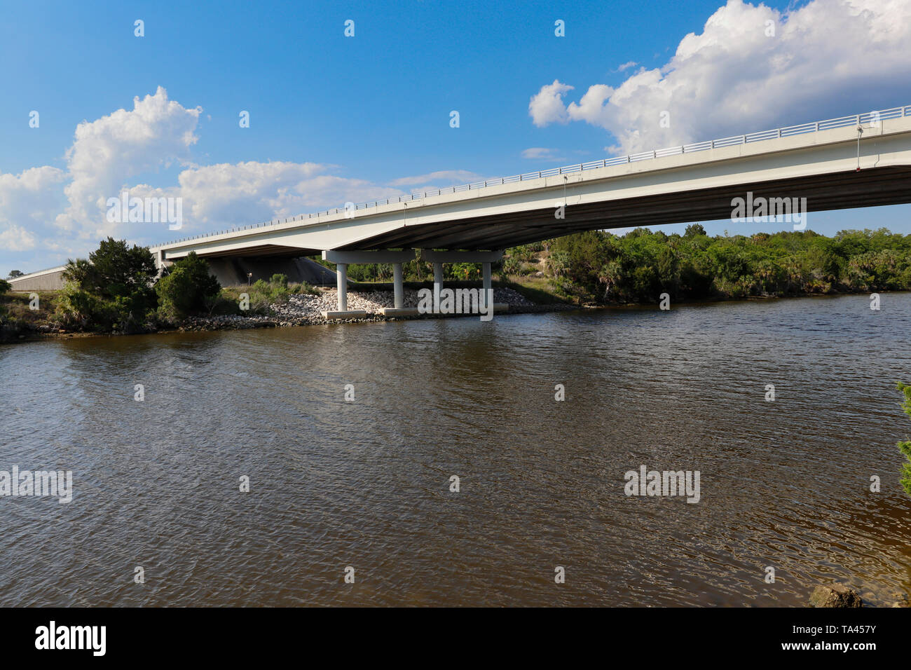 US Hwy 98 over the Cross Florida Barge Canal Stock Photo