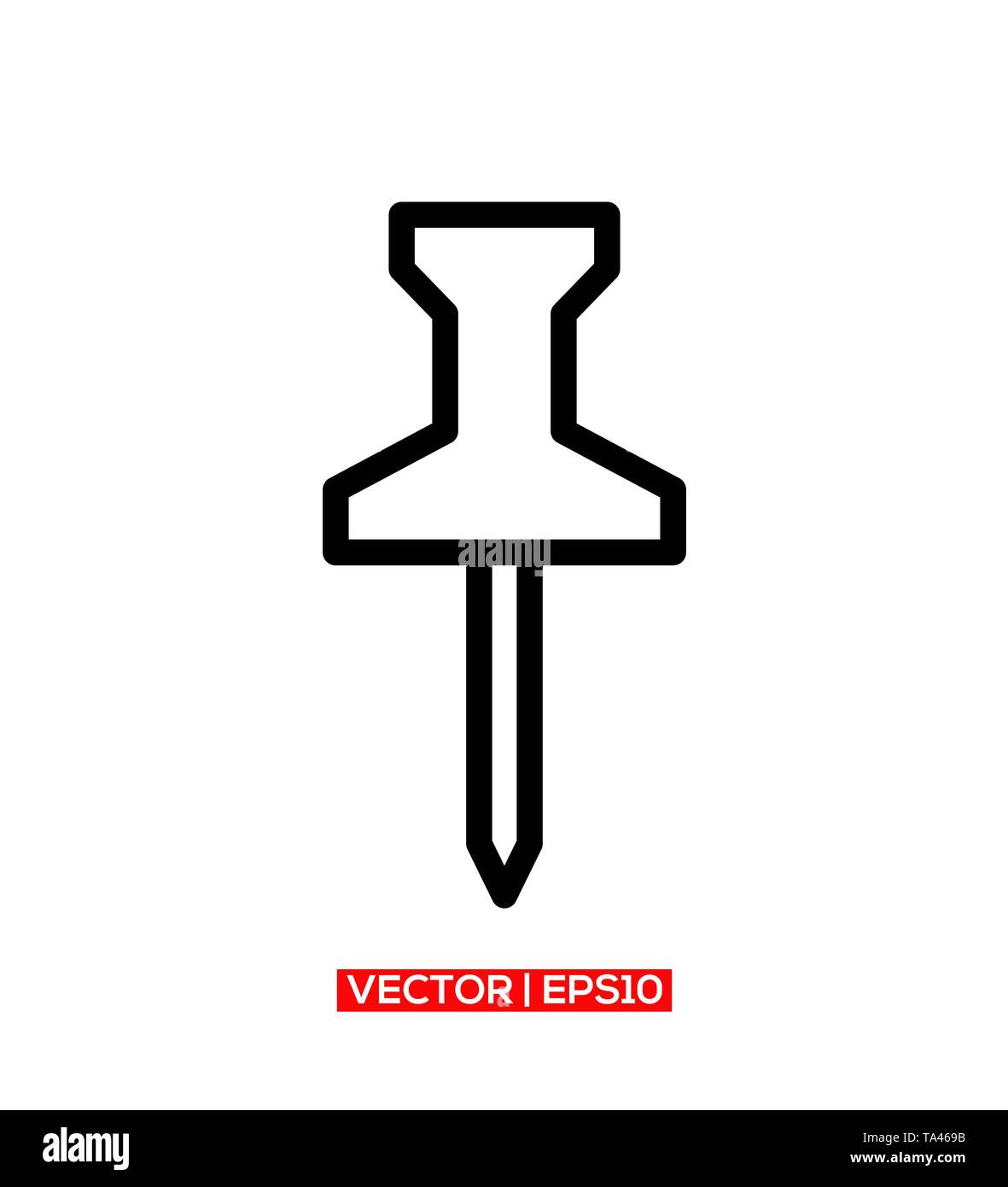 Pin Location Mark Sign Icon Vector Illustration Stock Photo - Alamy