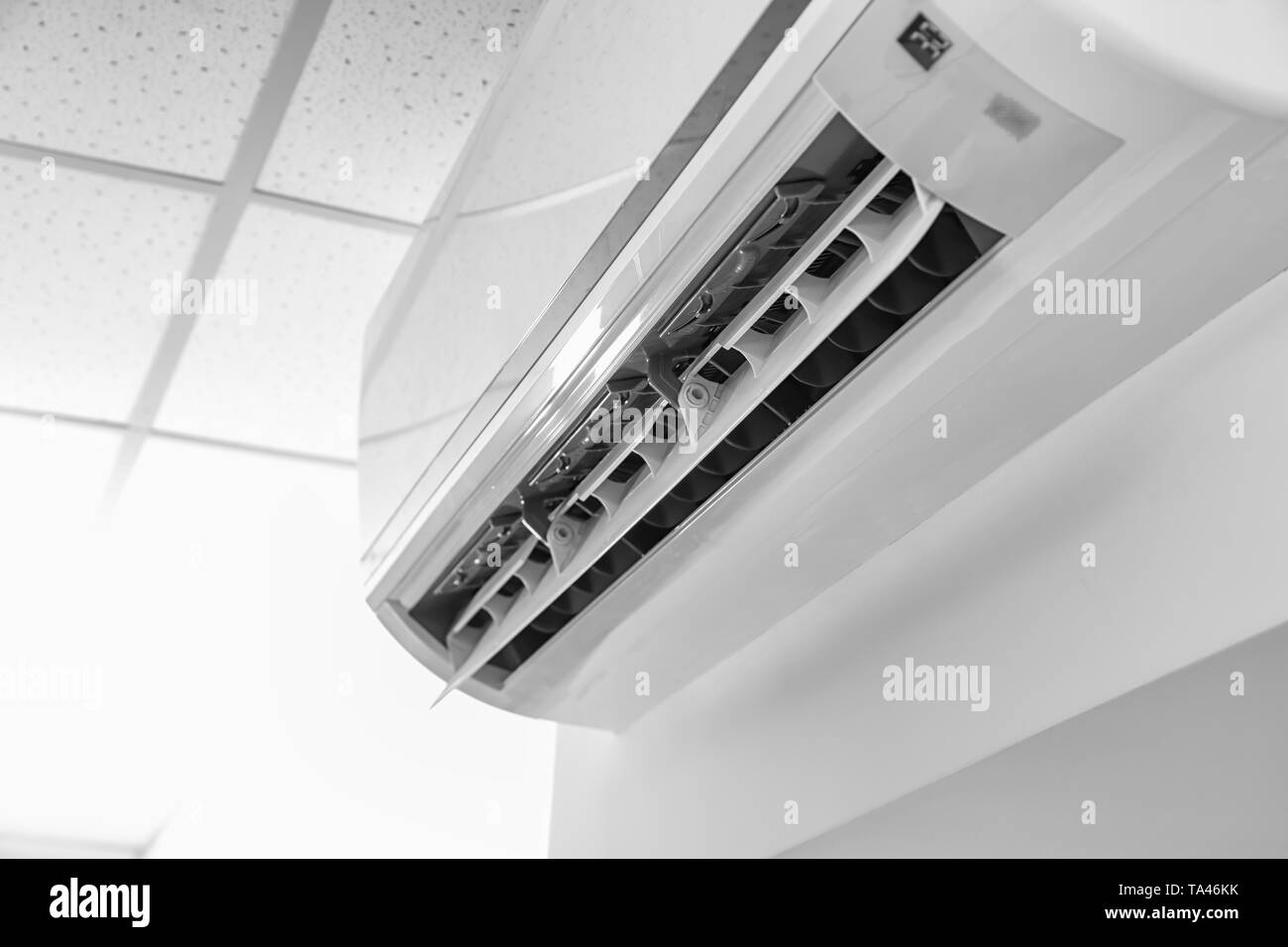 Modern air conditioner on wall Stock Photo - Alamy