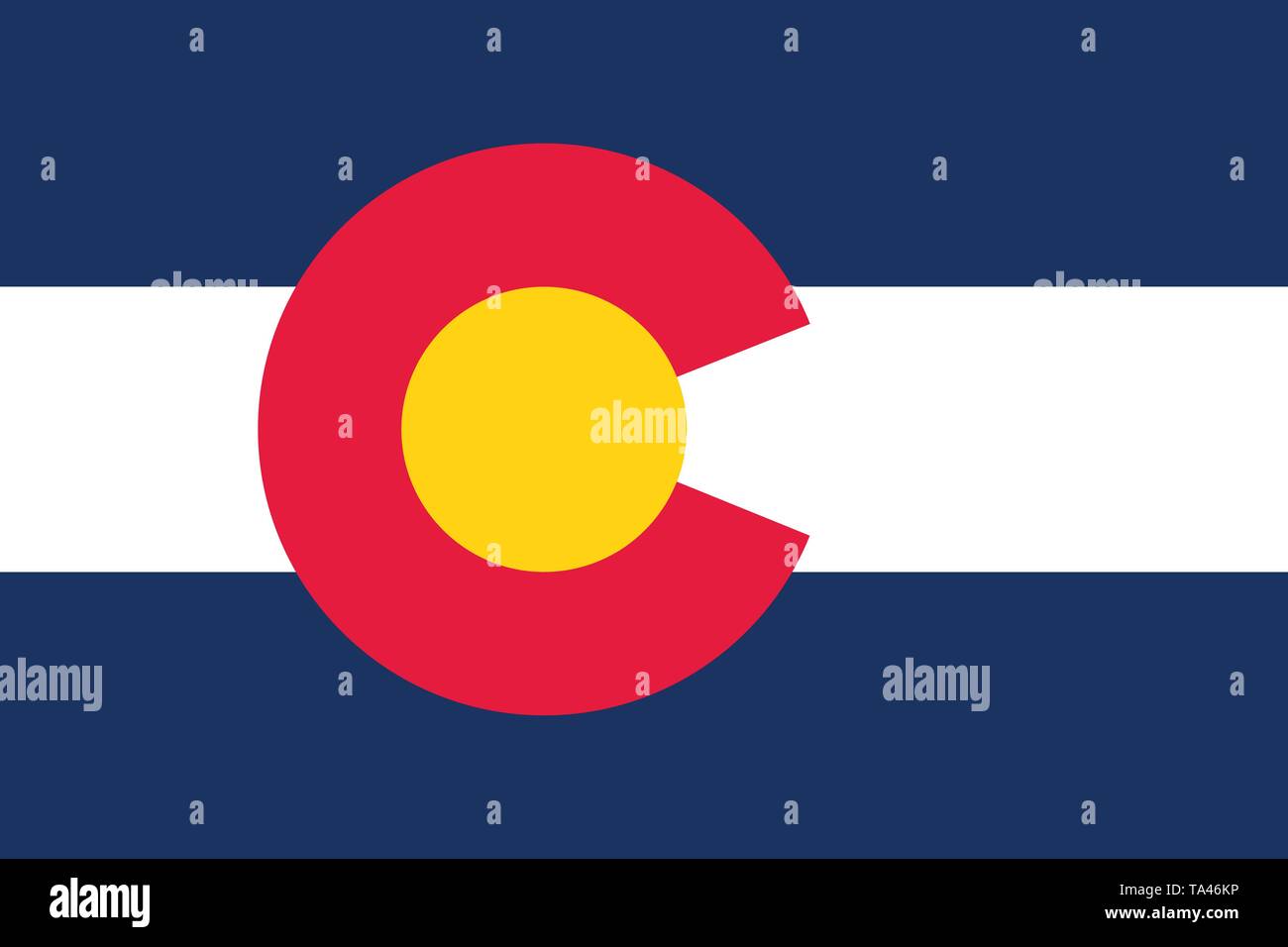 Colorado state flag. USA state symbol.Vector illustration Stock Vector