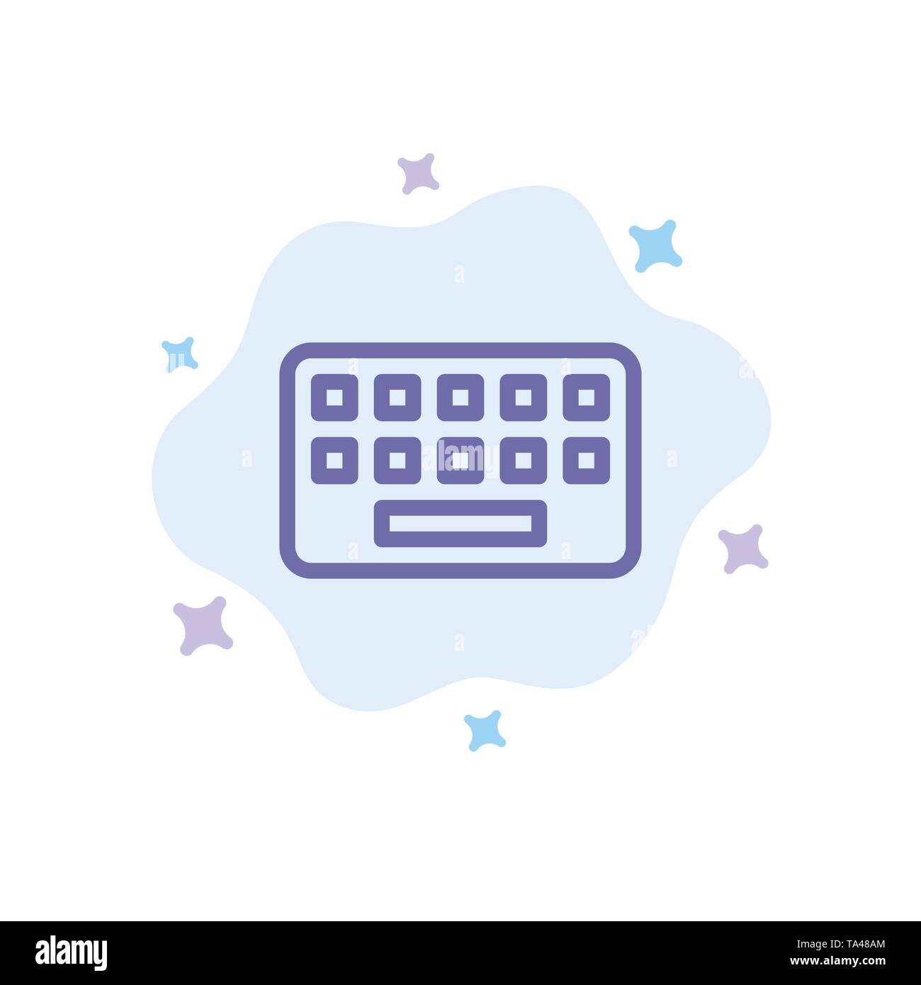 KeyBoard, Typing, Board, Key Blue Icon on Abstract Cloud Background