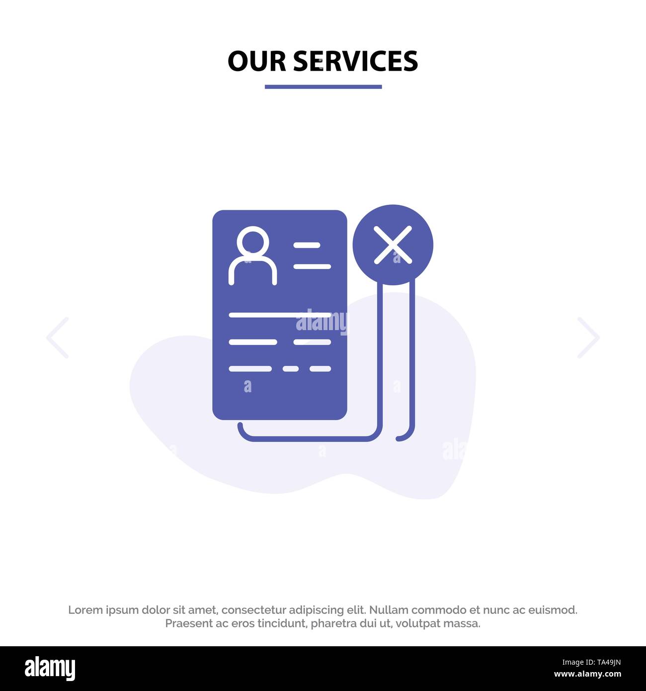 Our Services Business, Career, Cv, Job, Resume Solid Glyph Icon Within Service Job Card Template