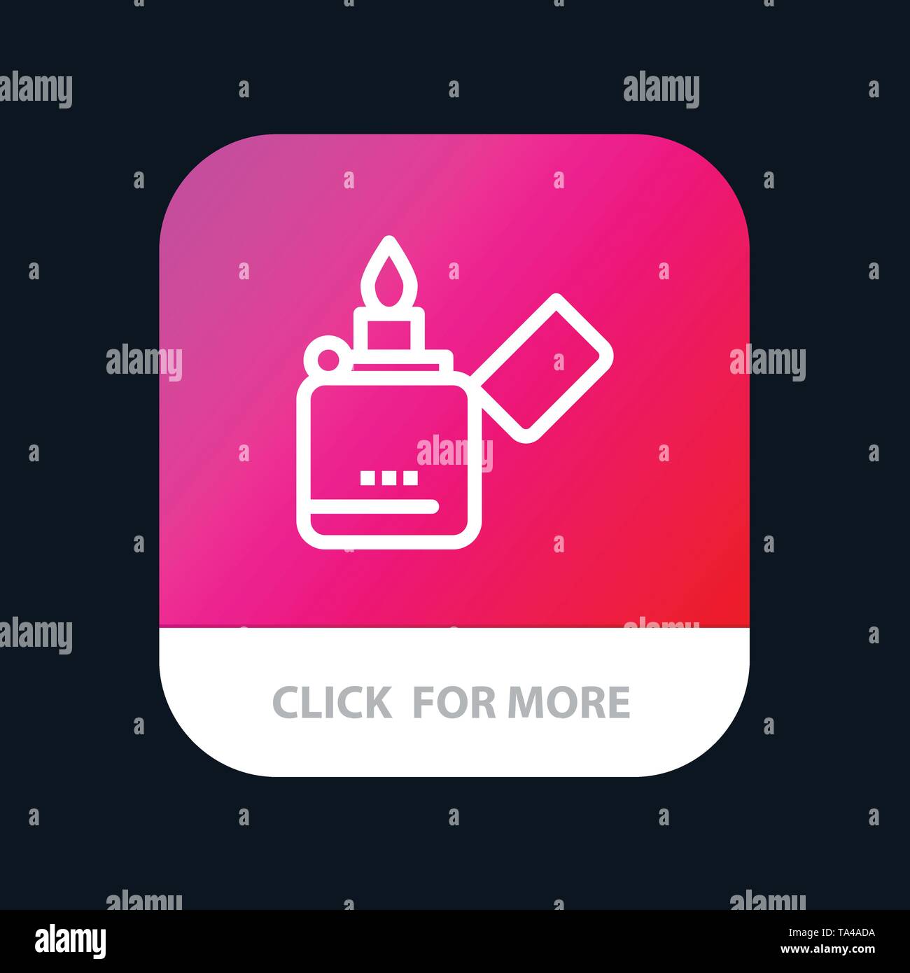 Fire, Lighter, Smoking, Zippo Mobile App Button. Android and IOS Line  Version Stock Vector Image & Art - Alamy