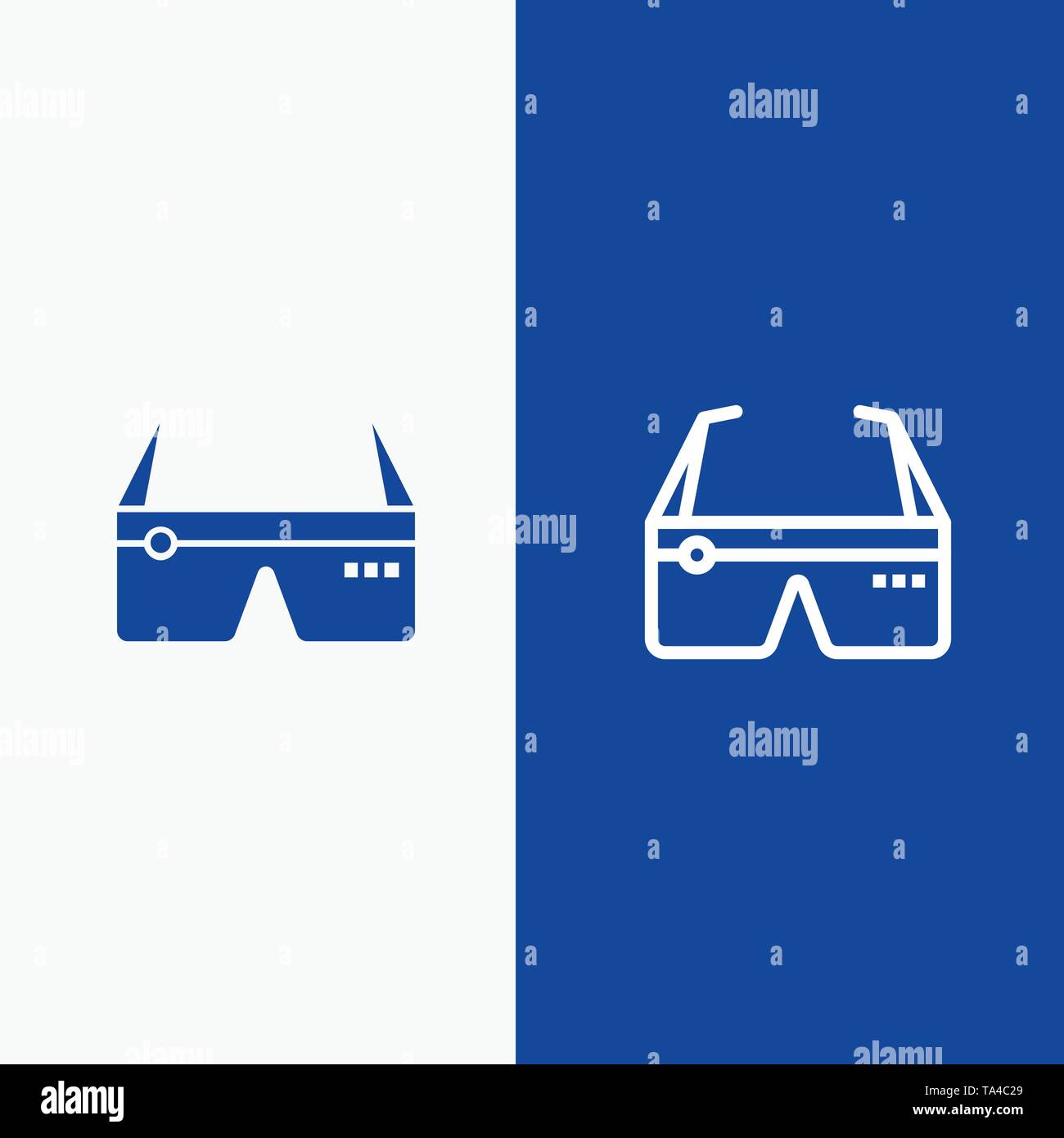 Computer Computing Digital Glasses Google Line And Glyph Solid