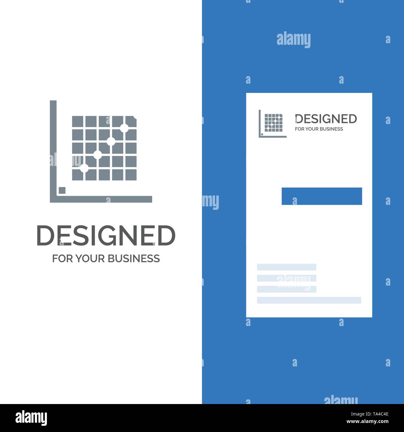 Color, Correction, Edit, Form, Grid Grey Logo Design and Business Card