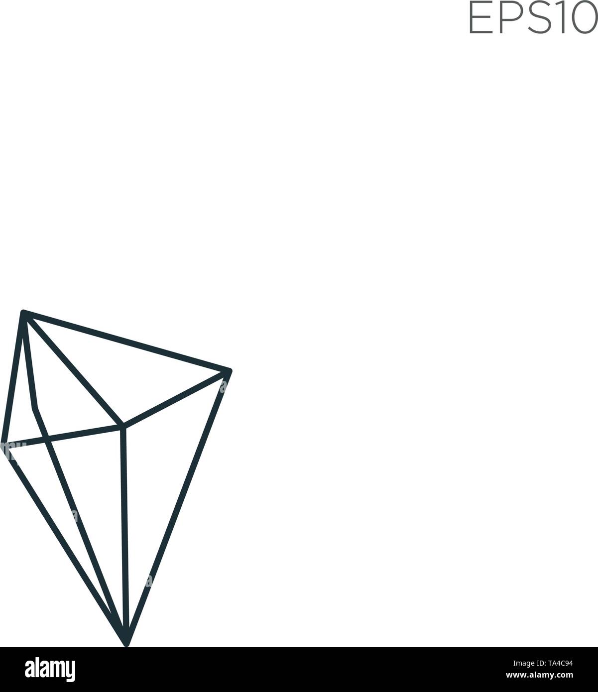gemstone line logo or symbol icon vector isolated - vector Stock Vector