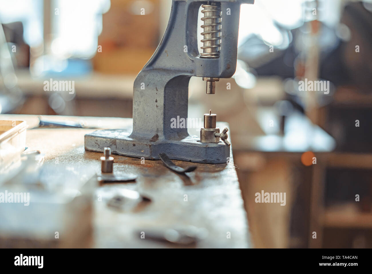 Table vise ,Vise tool in workshop. Tools for industry , vise stand on ...