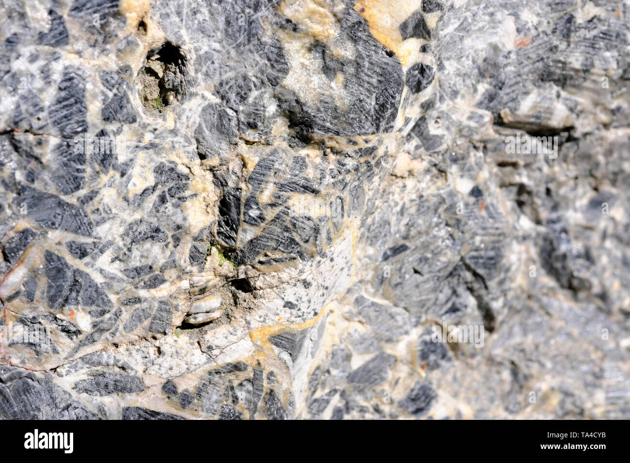 Decorative granite stone close-up macro photo stone designer background Stock Photo