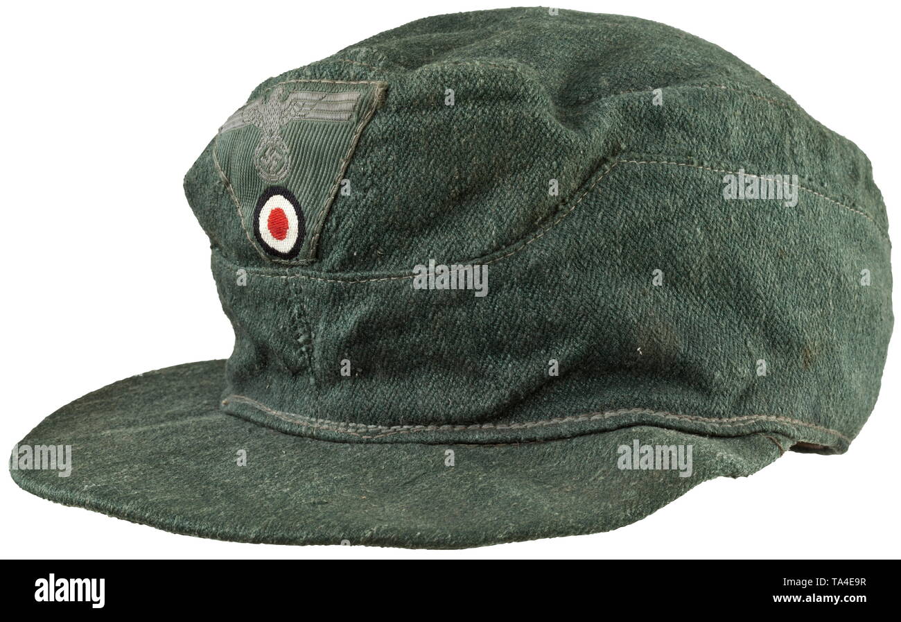 A field cap M 43 for enlisted men/NCOs in the army late depot piece historic, historical, army, armies, armed forces, military, militaria, object, objects, stills, clipping, clippings, cut out, cut-out, cut-outs, 20th century, Editorial-Use-Only Stock Photo