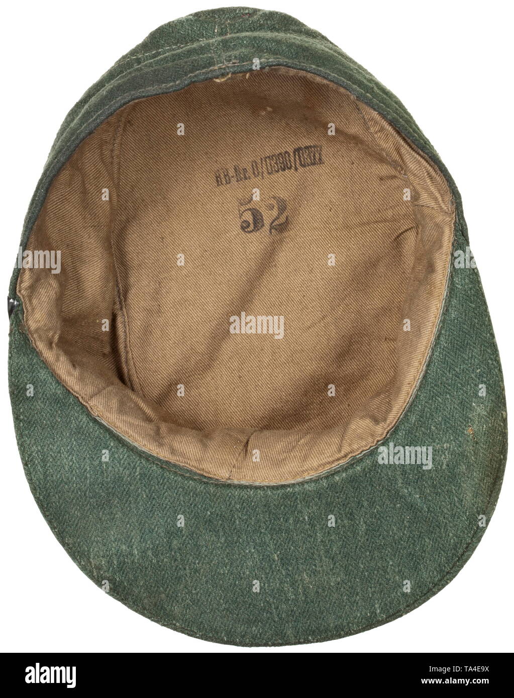 A field cap M 43 for enlisted men/NCOs in the army late depot piece historic, historical, army, armies, armed forces, military, militaria, object, objects, stills, clipping, clippings, cut out, cut-out, cut-outs, 20th century, Editorial-Use-Only Stock Photo