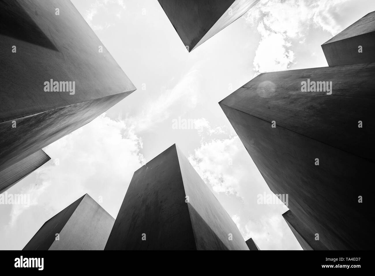 Berlin, Germany - May,  2019:  The Memorial to the murdered jews, a.k.a. the Holocaust memorial in Berlin, Germany Stock Photo