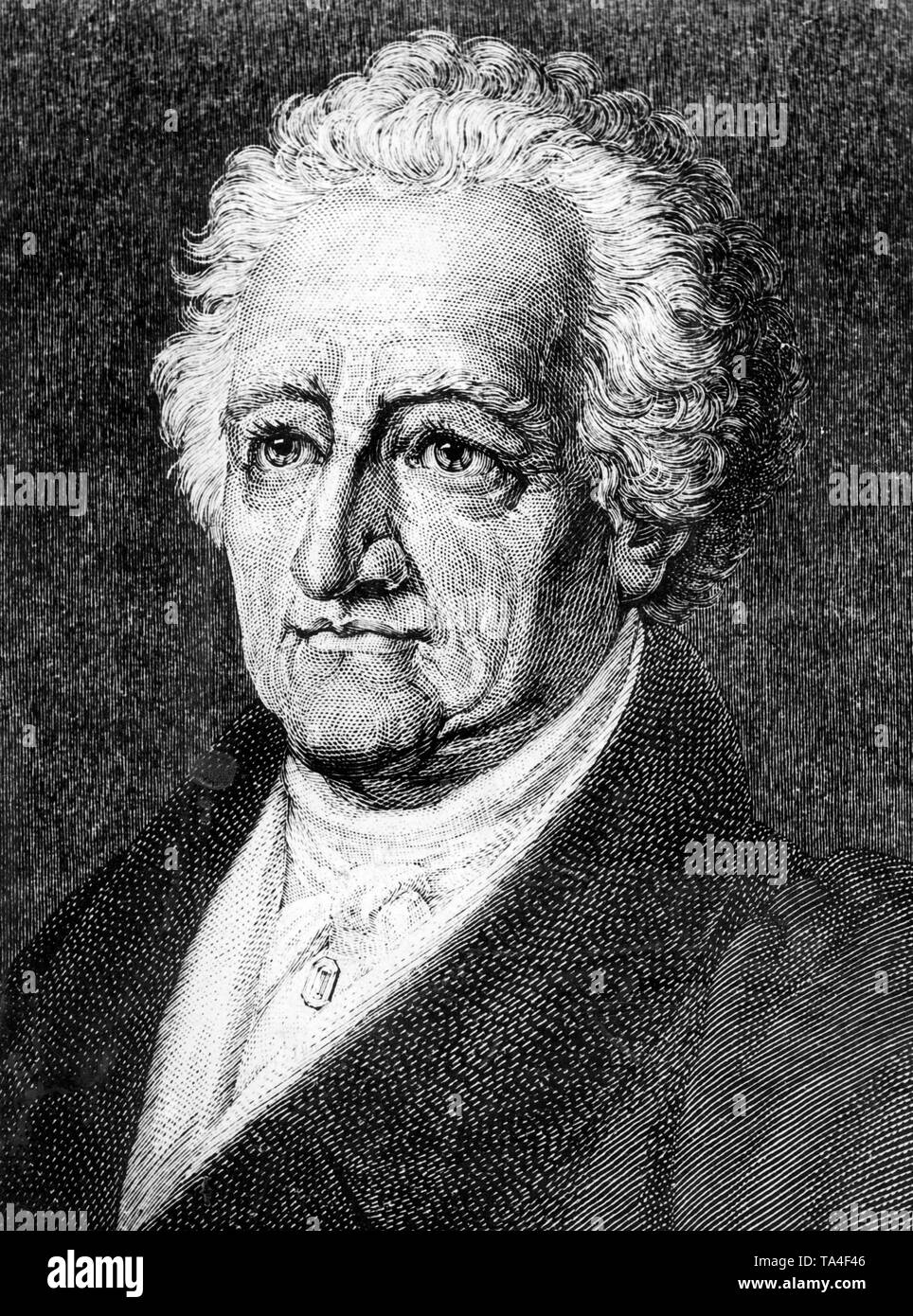 Portrait of German writer Johann Wolfgang von Goethe (undated picture) Stock Photo