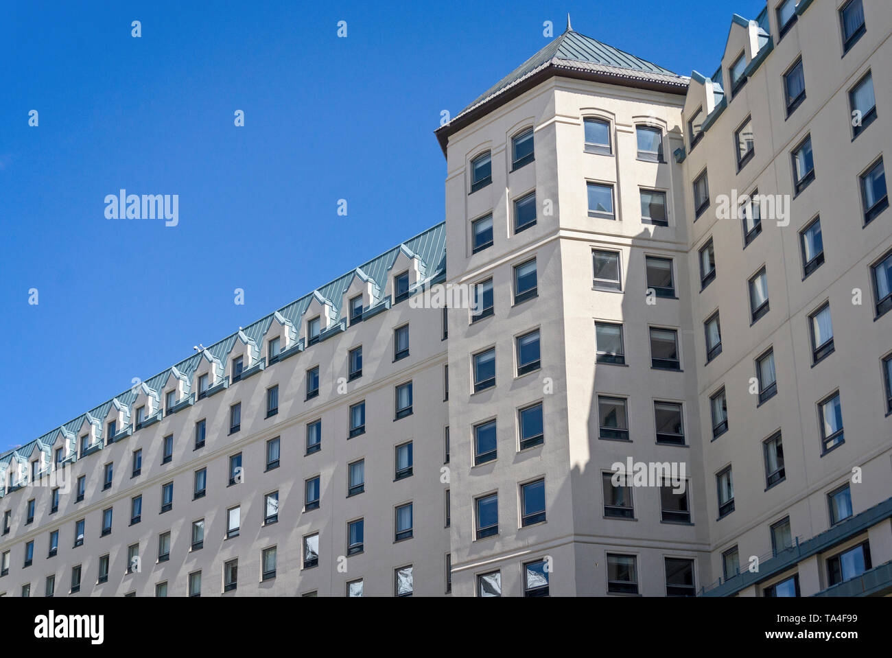 Fairmont Chateau Lake Louise Alberta Canada Stock Photo