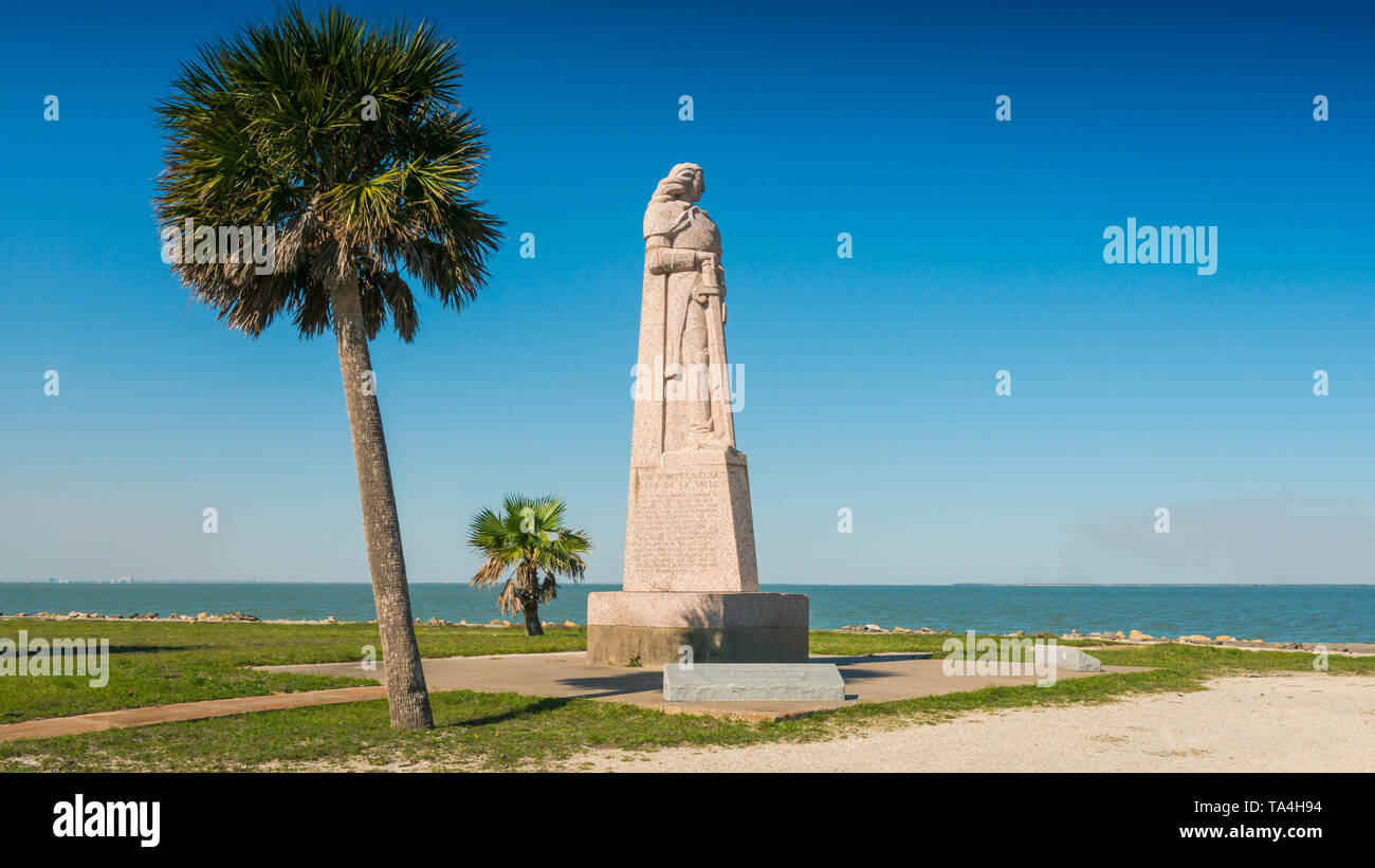 The LaSalle Monument, Indianola, Texas Stock Photo Alamy