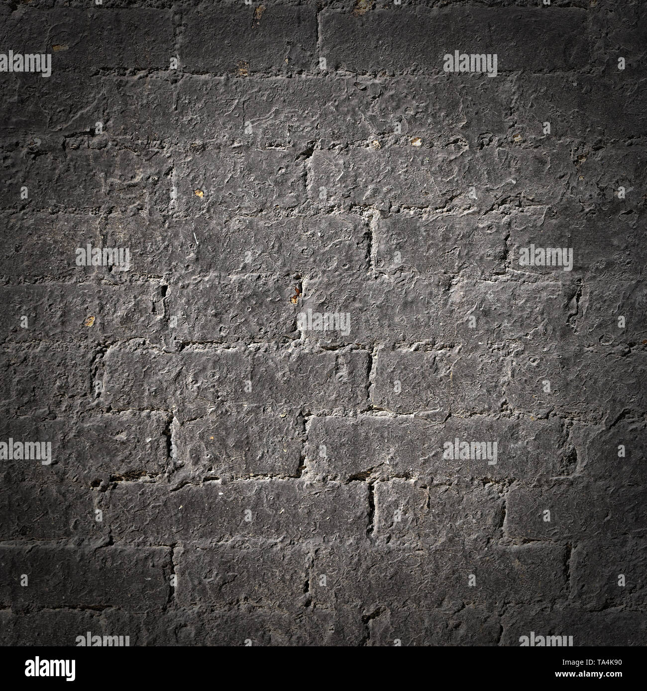 Old brick wall grunge background texture square Stock Photo
