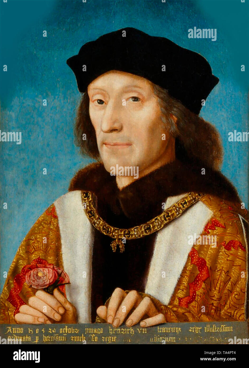 Portrait of Henry VII of England (1457-1509), circa 1505. Stock Photo