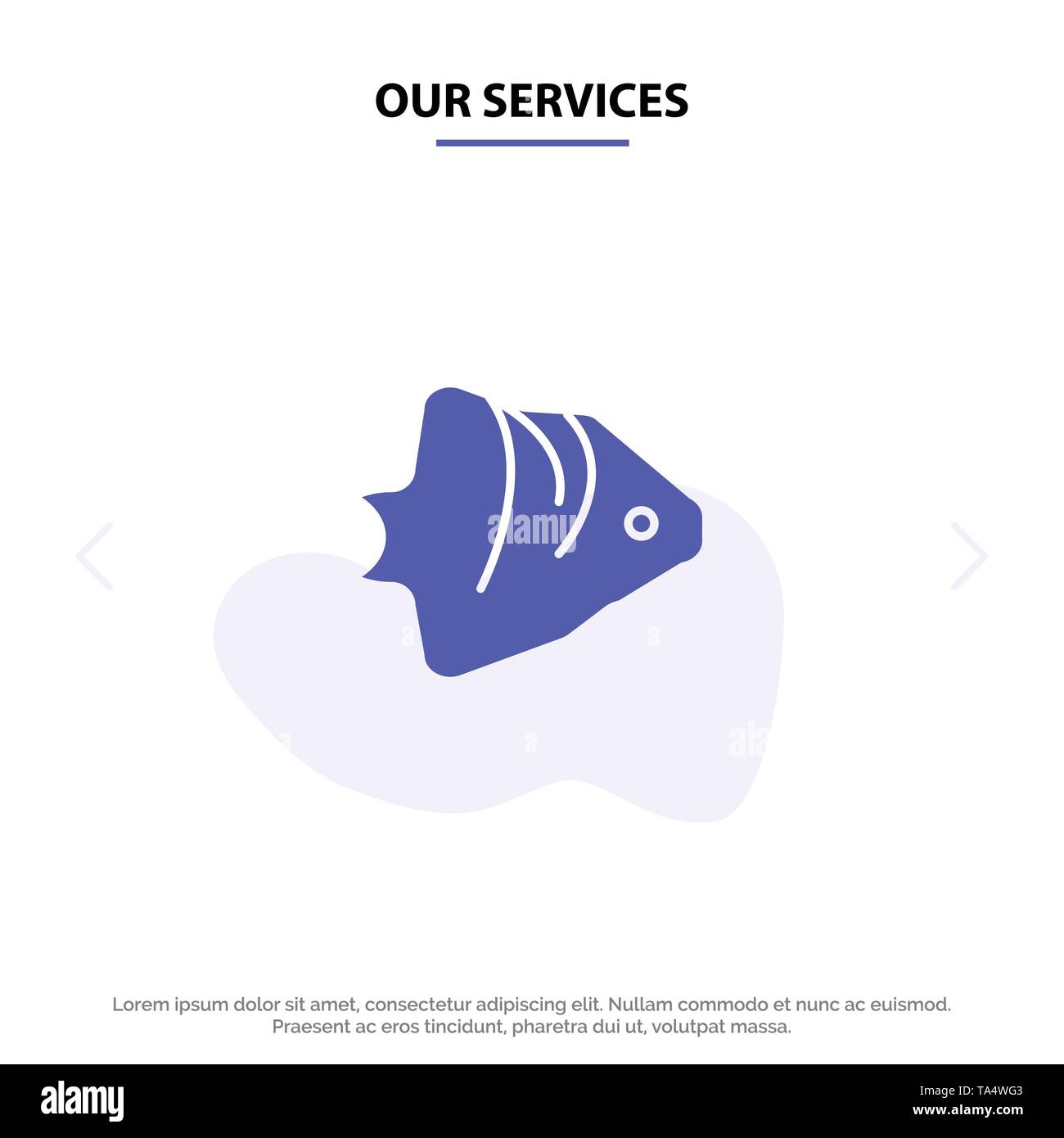 Our Services Fish Coral Ocean Schooling Banner Solid Glyph