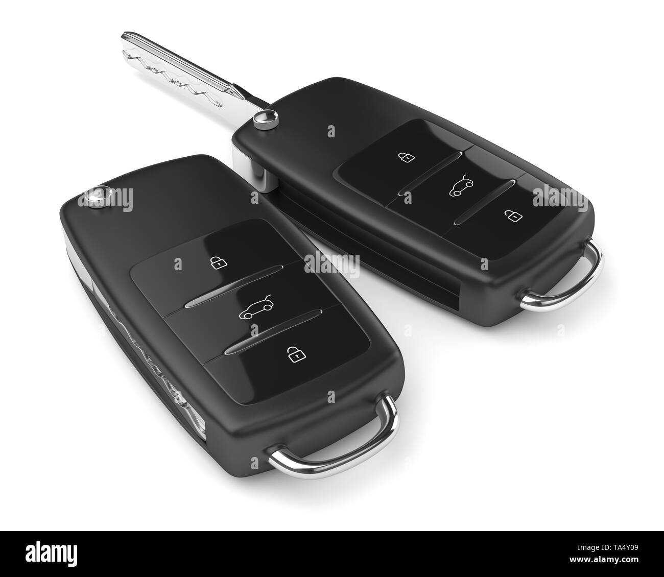 3d render of car keys isolated over white background Stock Photo Alamy