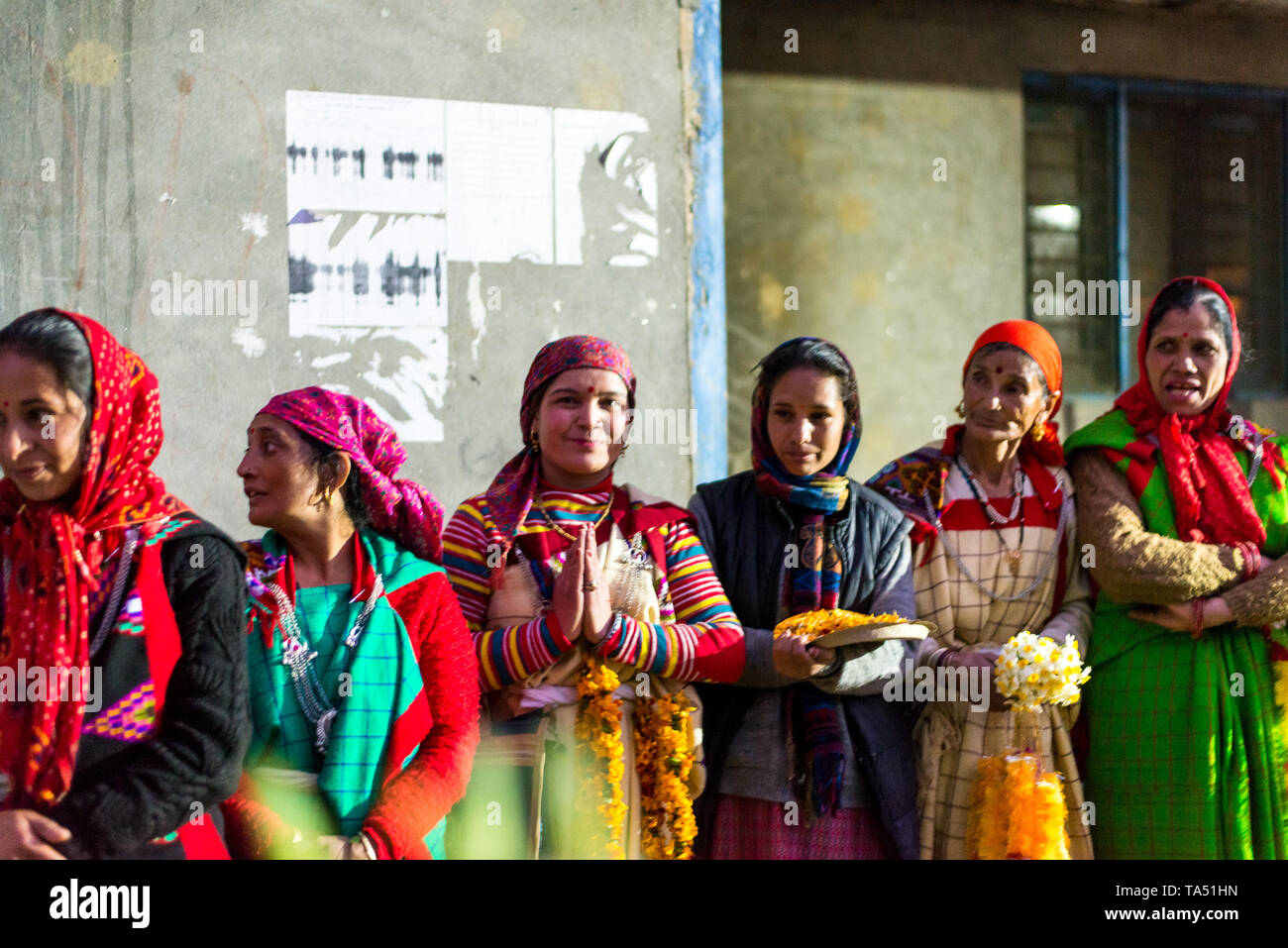 Kullu, Himachal Pradesh, India December 21, 2018 Himachali women in
