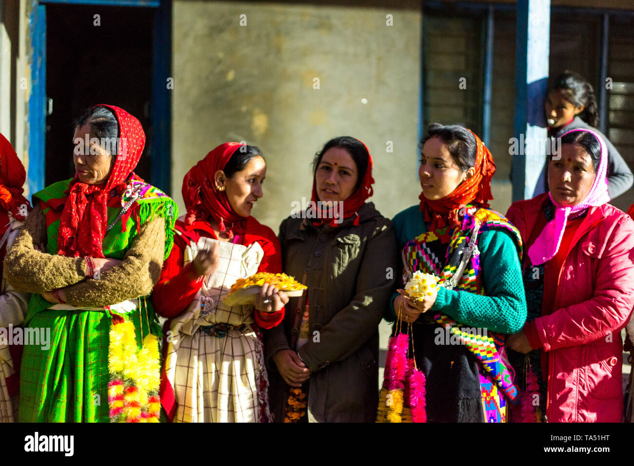 Kullu, Himachal Pradesh, India December 21, 2018 Himachali women in