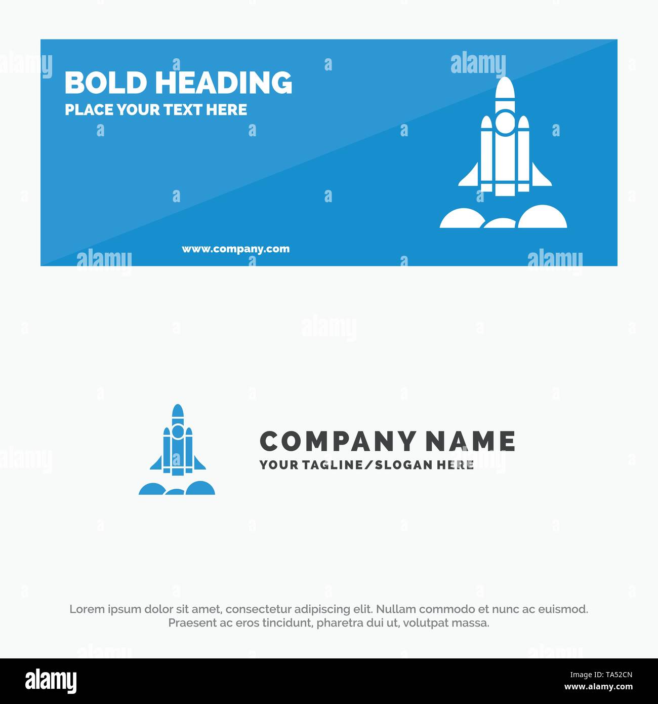 Unicorn Startup Business Rocket Startup Solid Icon Website