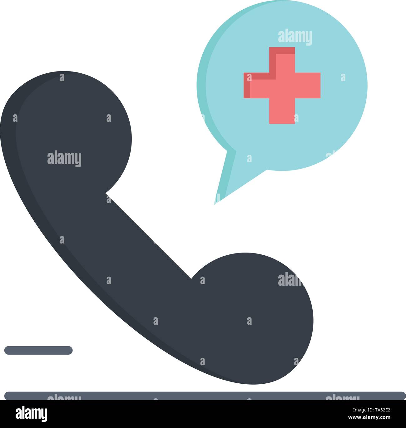Mobile Phone Medical Hospital Flat Color Icon Vector Icon