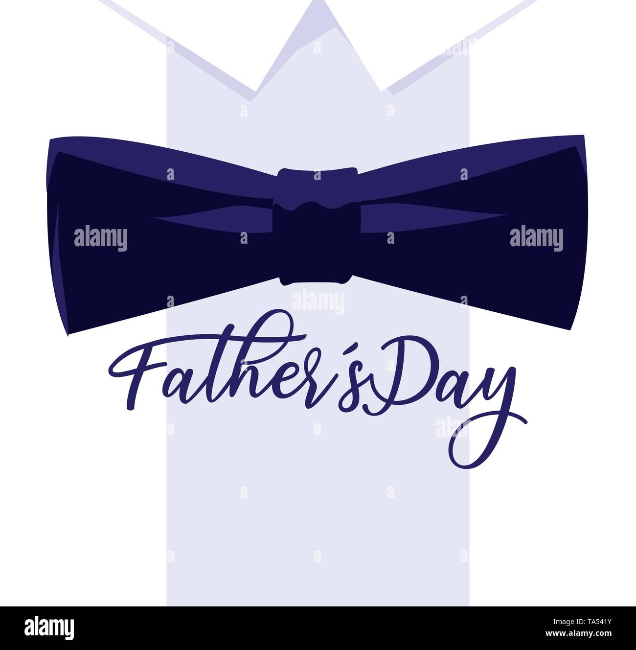 happy father day card with bow tie vector illustration design Stock ...