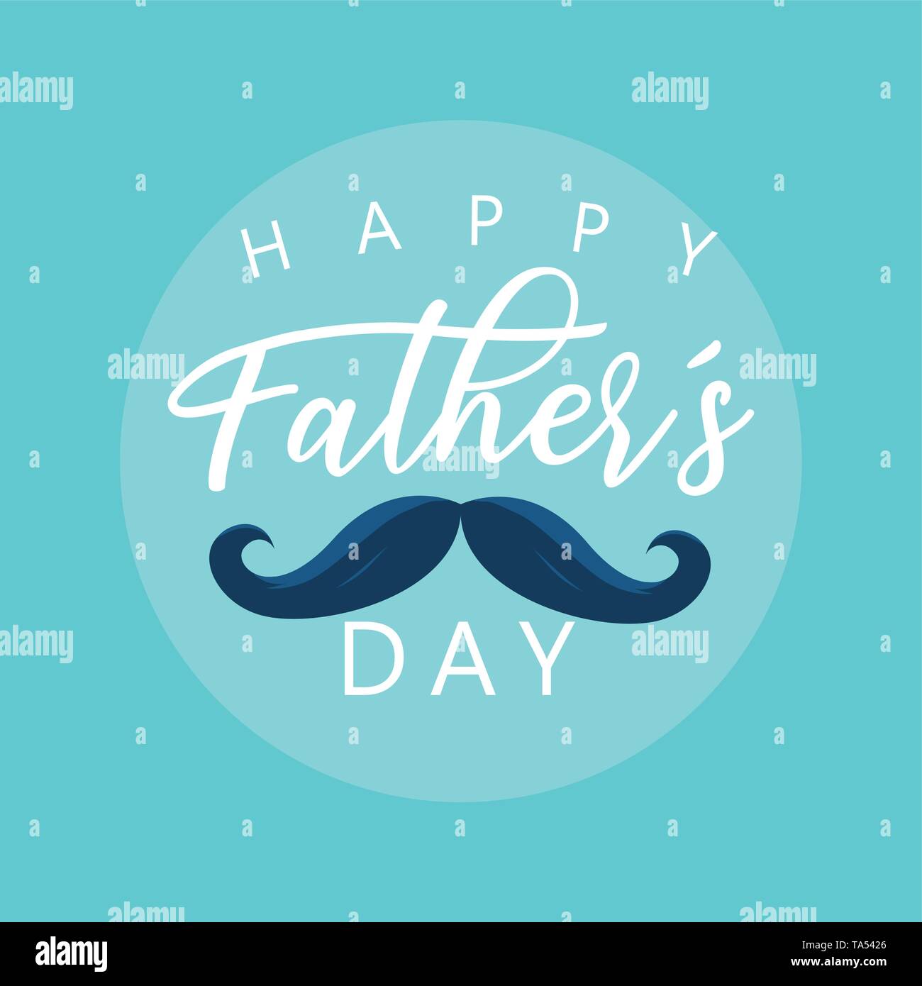 happy father day card with moustache vector illustration design Stock ...