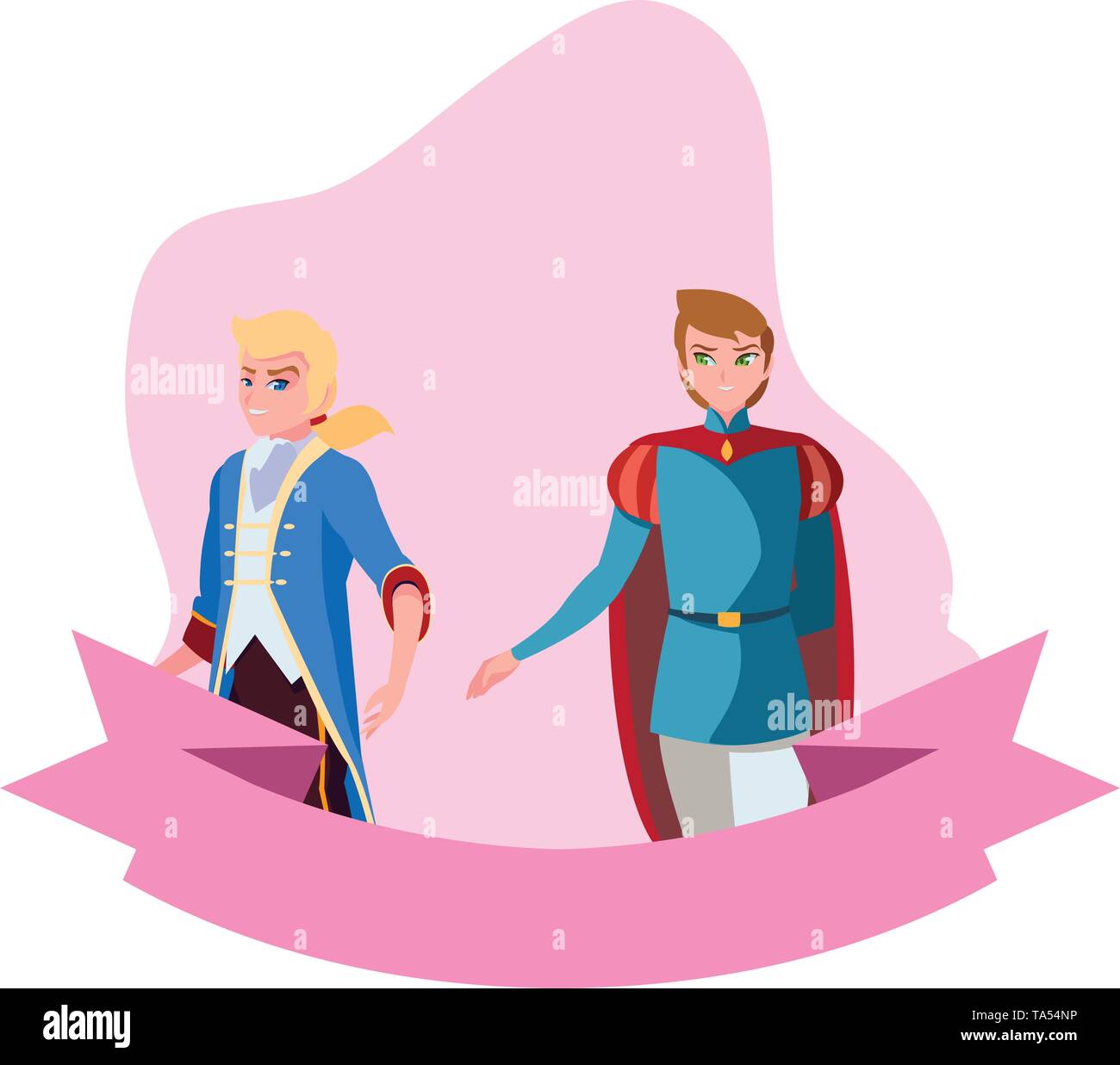 princes charming of tales characters vector illustration design Stock Vector