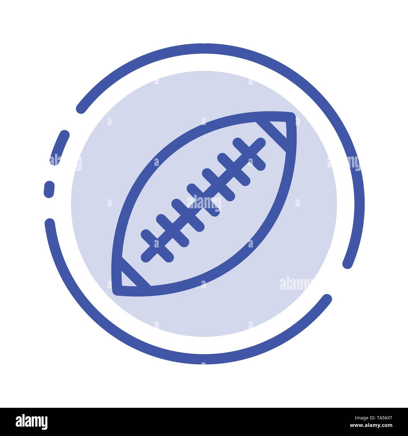 Afl, Australia, Football, Rugby, Rugby Ball, Sport, Sydney Blue Dotted Line Line Icon Stock Vector