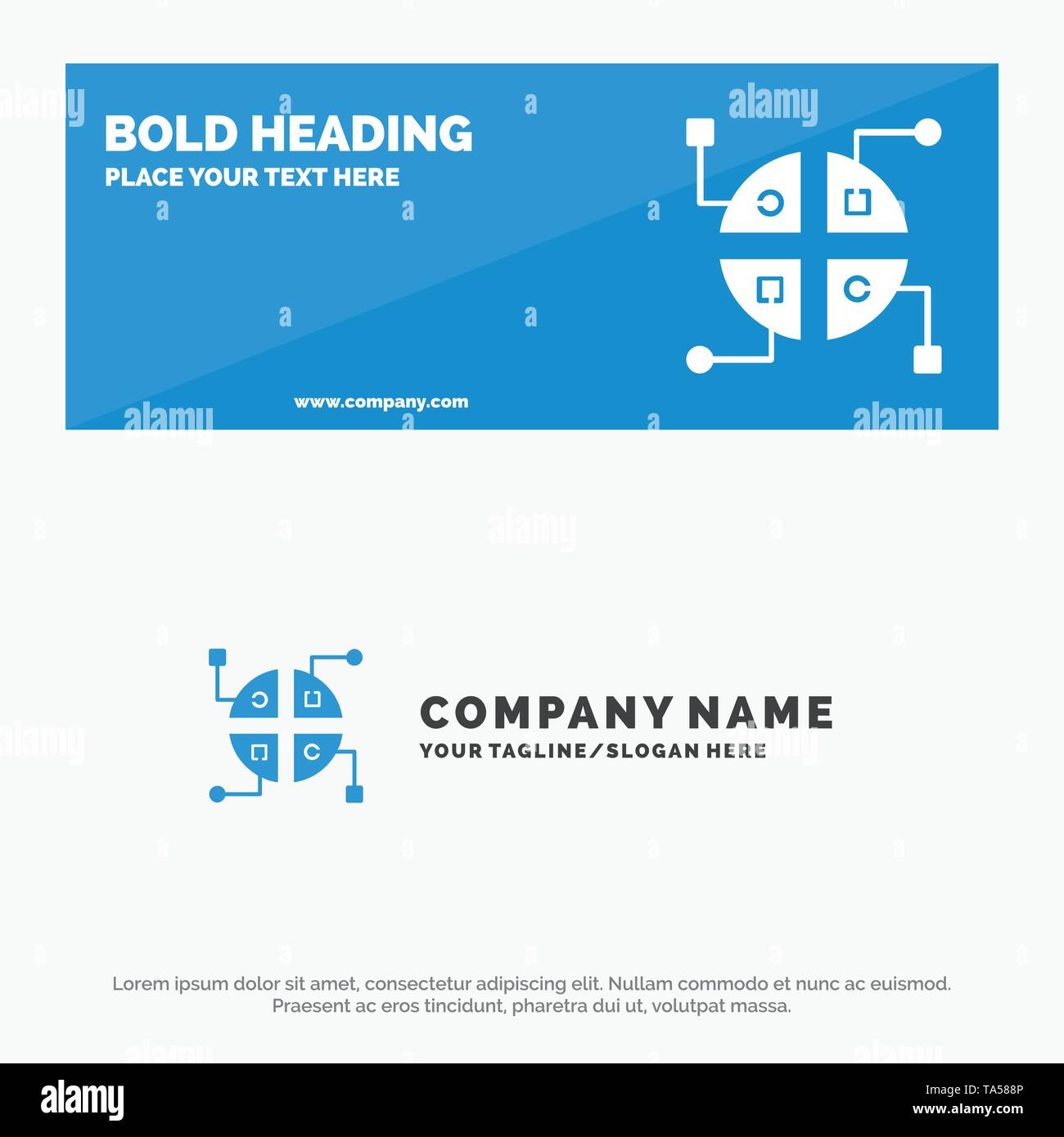 Construction Network Map Solid Icon Website Banner And Business