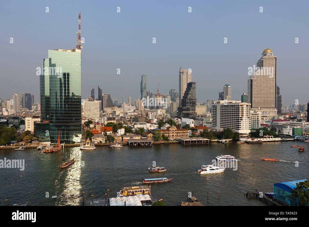 City view from Icon Siam on CAT Building at Mae Nam Chao Phraya, Bang ...