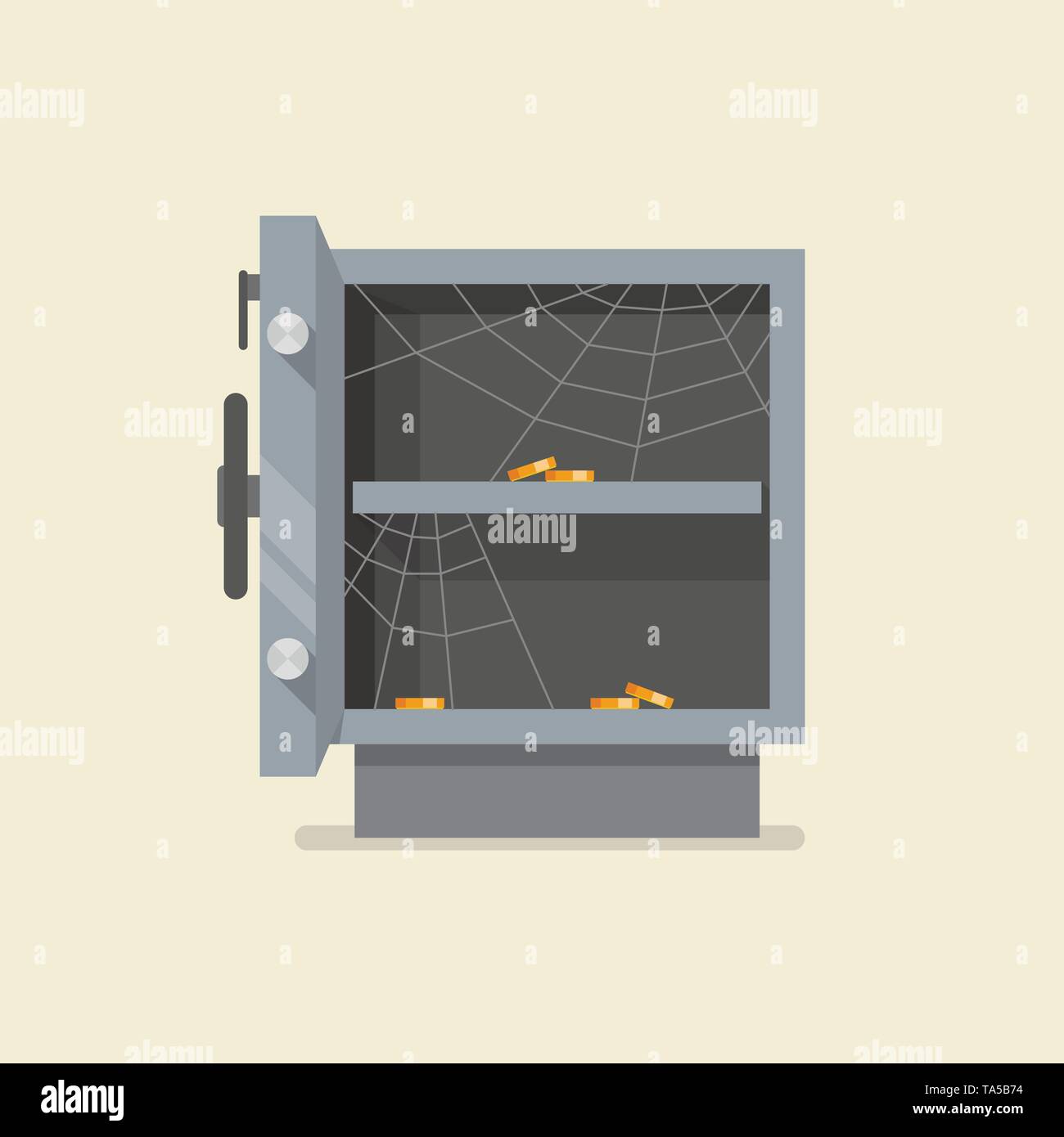 Empty Safe vector illustration. Flat style design Stock Vector