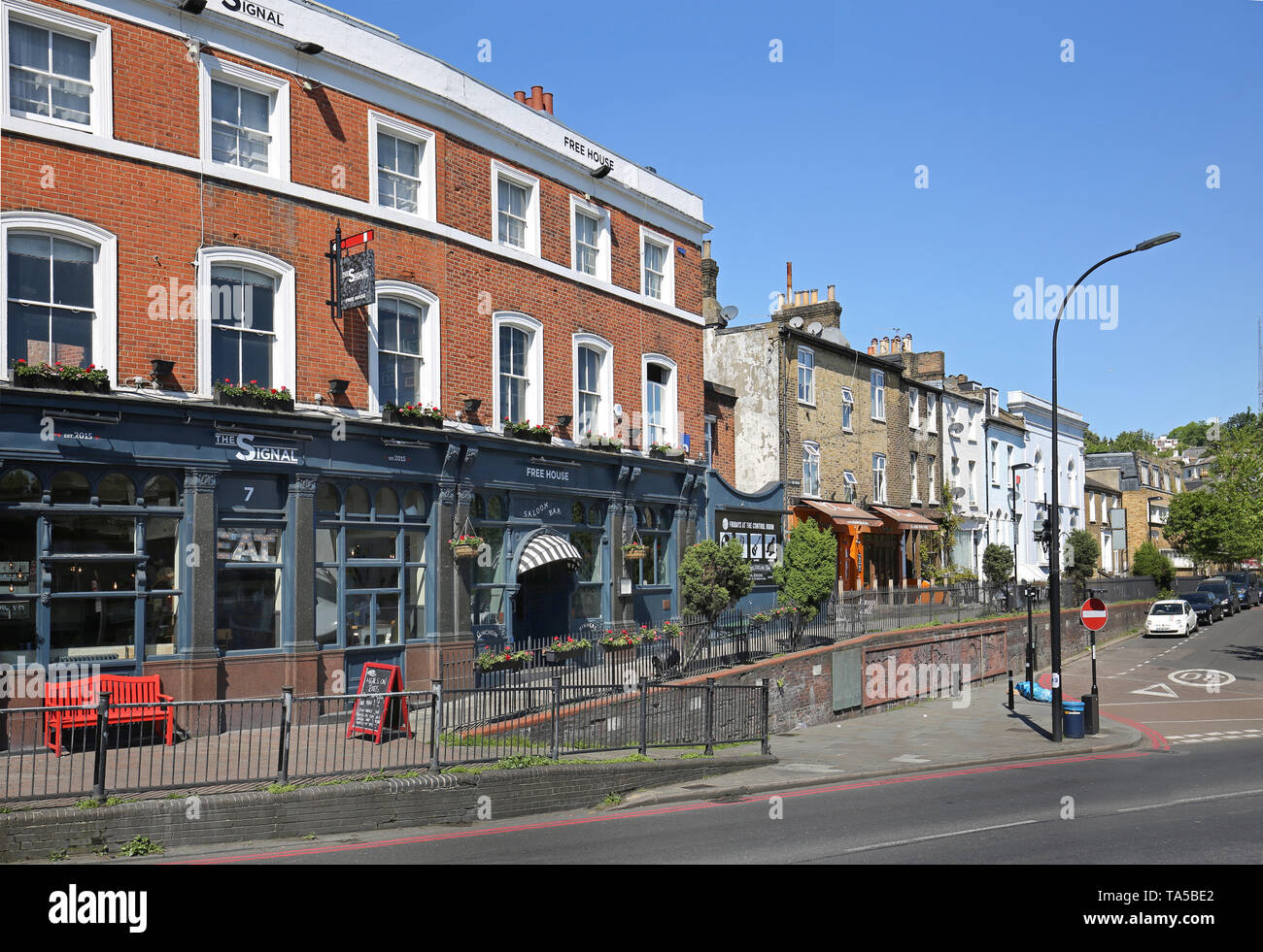 Forest Hill, south London, UK. The Signal public house on the junction