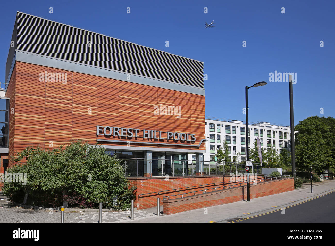 Forest Hill Pools, Forest Hill, south London, UK. The refurbished and