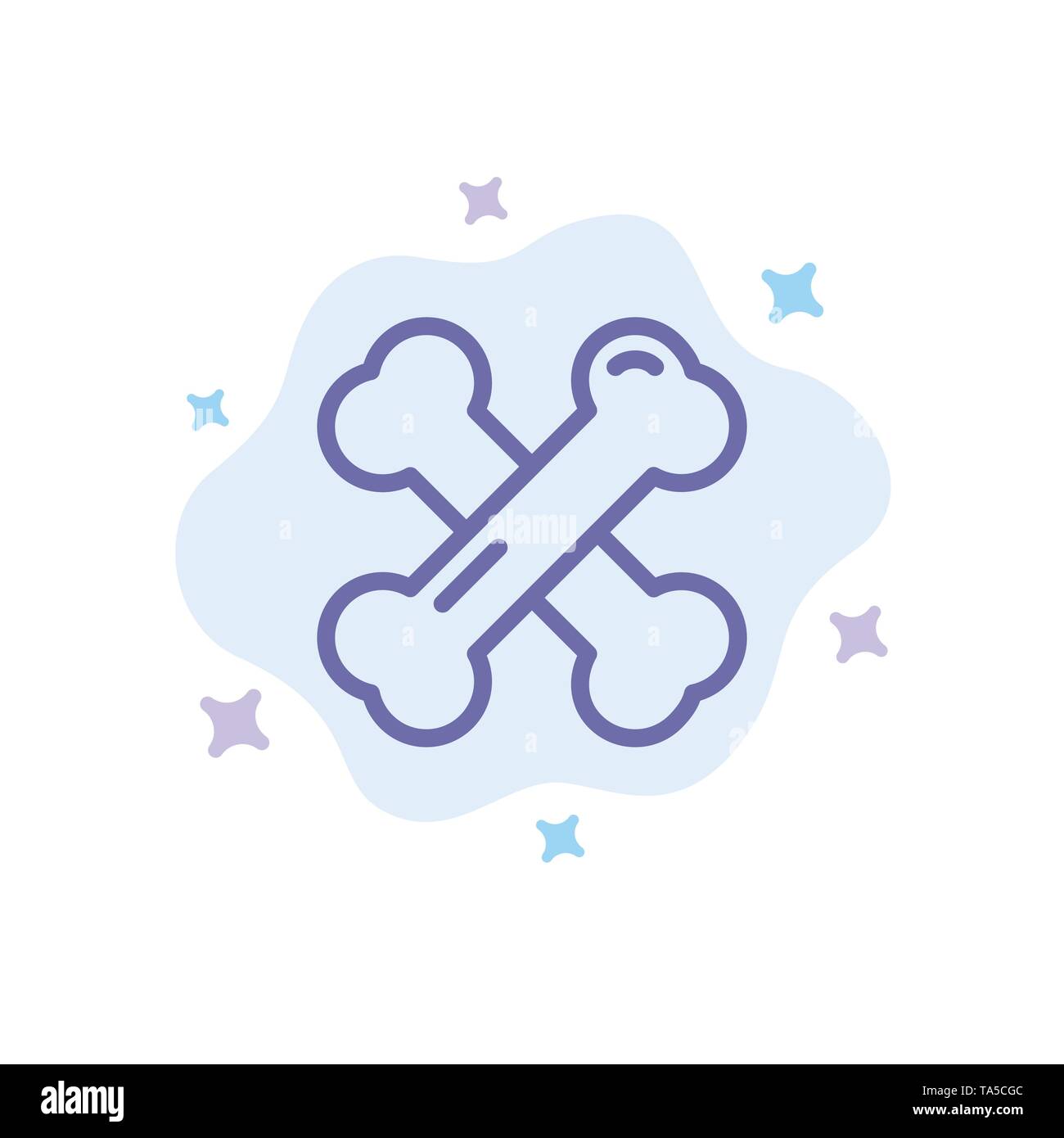 Bone Health, Calcium, Healthy Bones, Rheumatism Blue Icon on Abstract